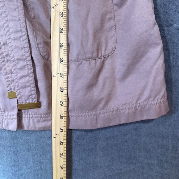 H&M Womens Taupe Belted Jacket With Gold Accent Buttons Size 8 Medium - Picture 9 of 13